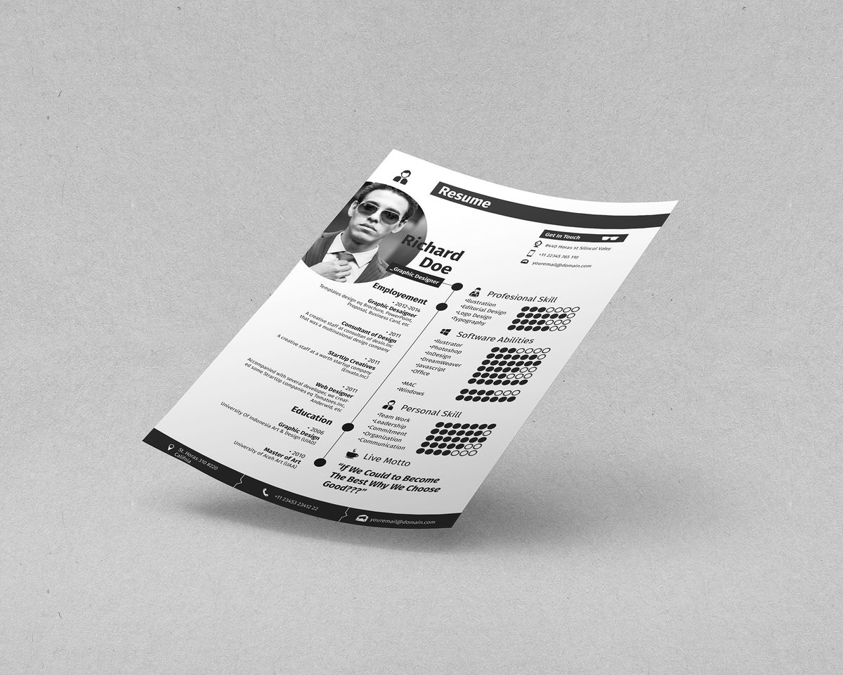 resume template indesign free download