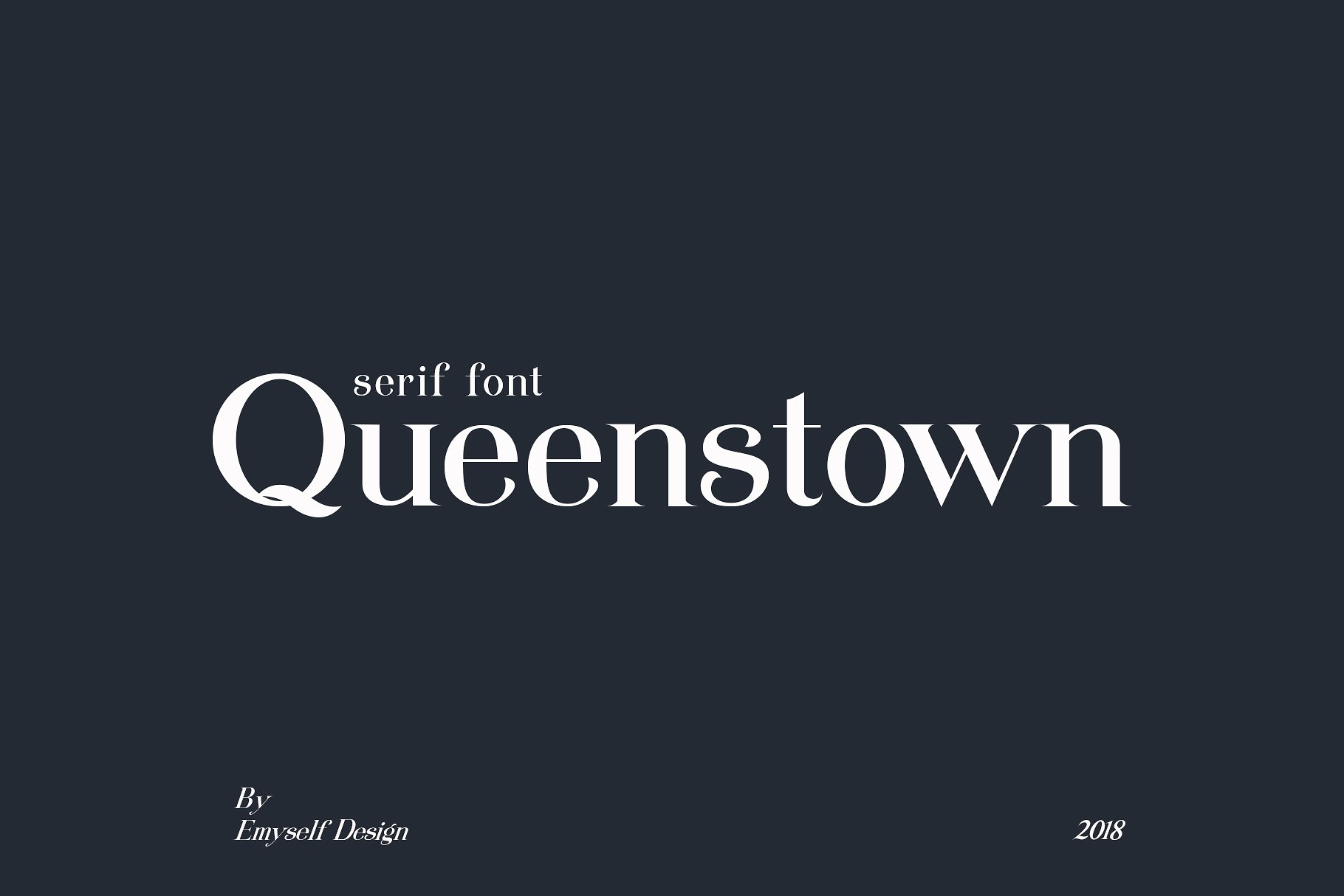 Queenstown a serif logo font