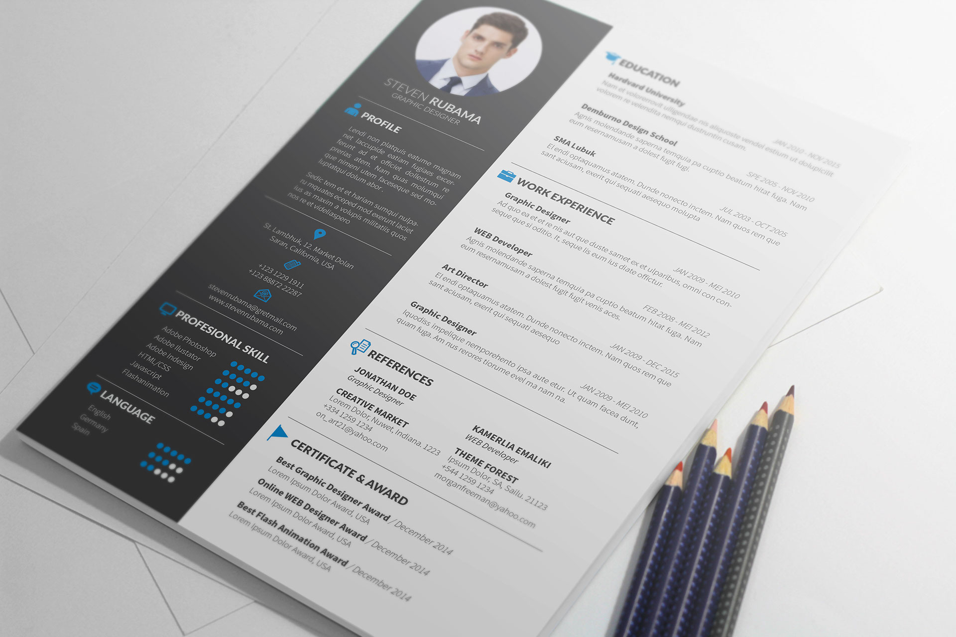 30 Free Creative Resume Templates For Adobe Indesign Decolore Net