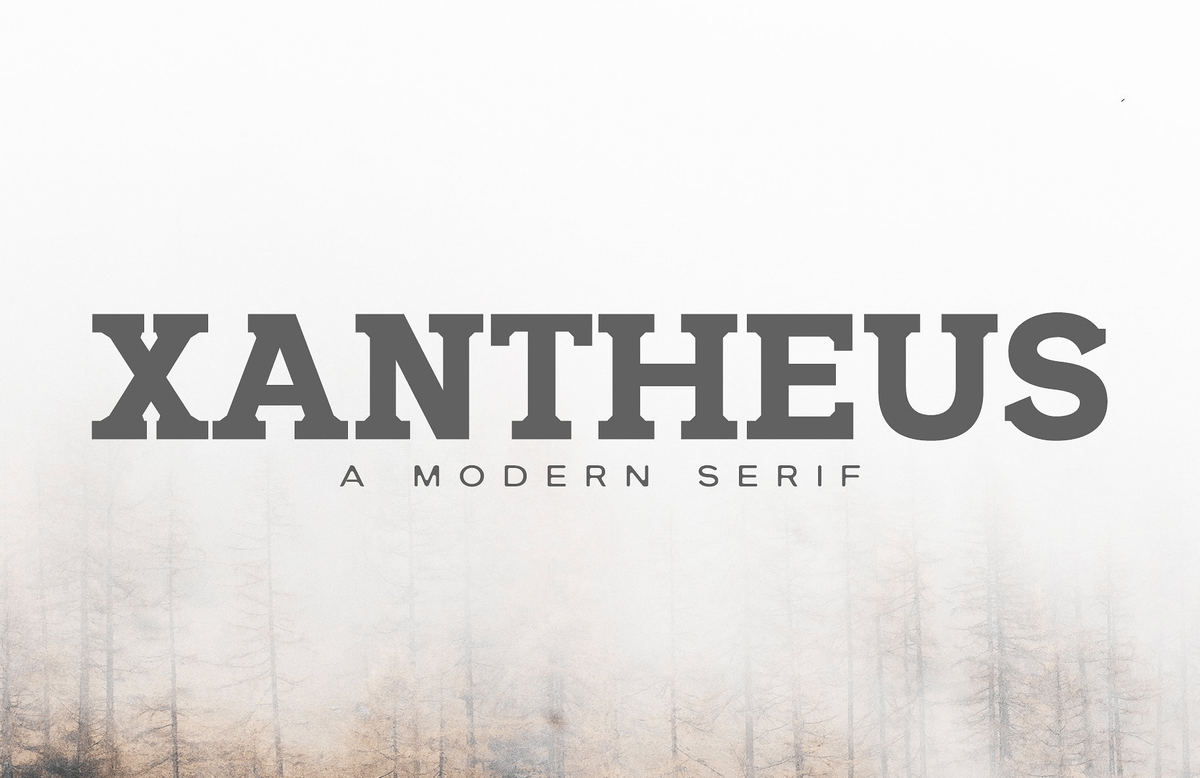 Xantheus a modern serif logo font