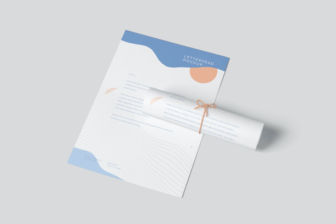 A4 vertical letterhead mockup set