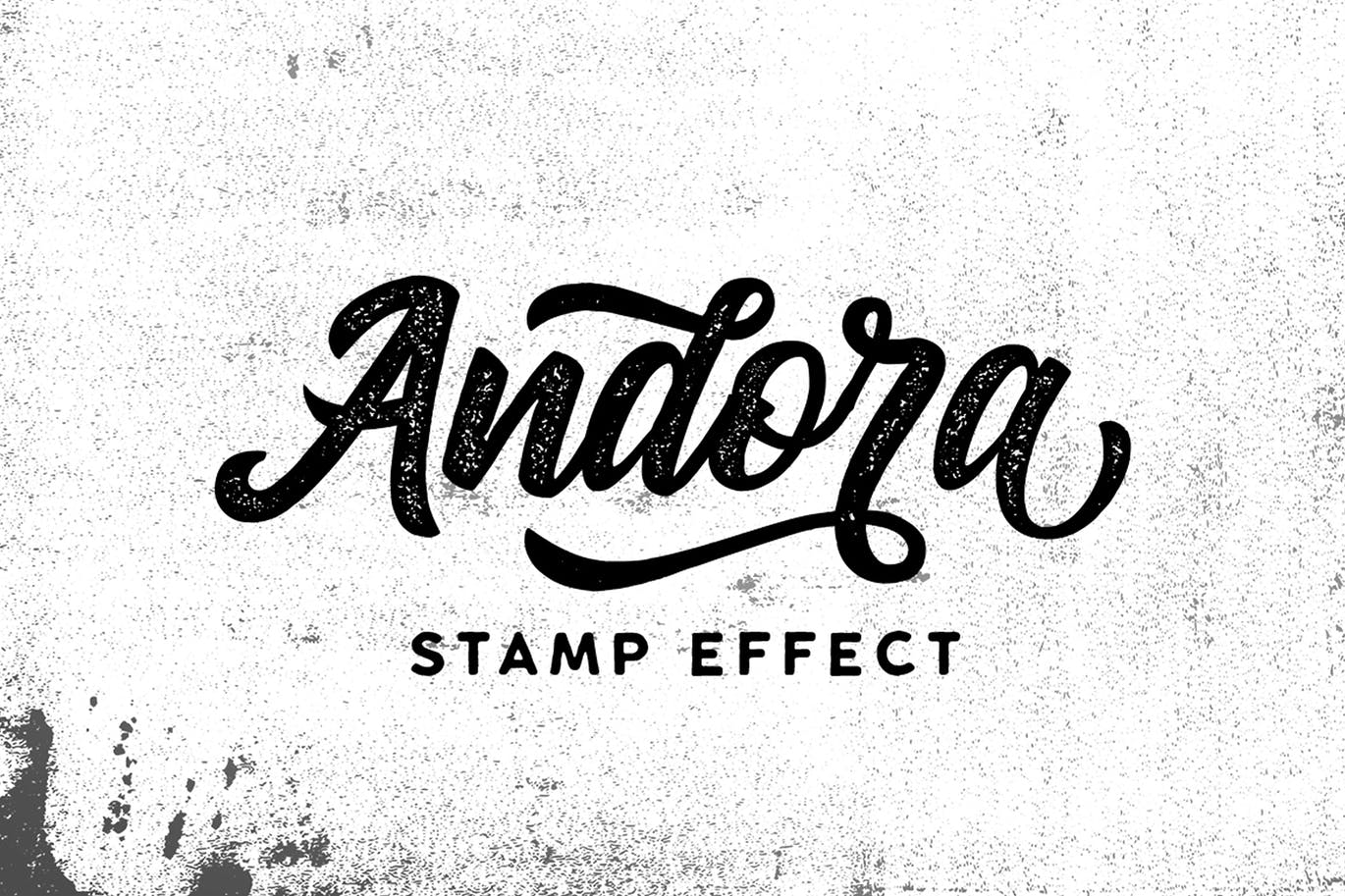 Andora a stam effect logo font