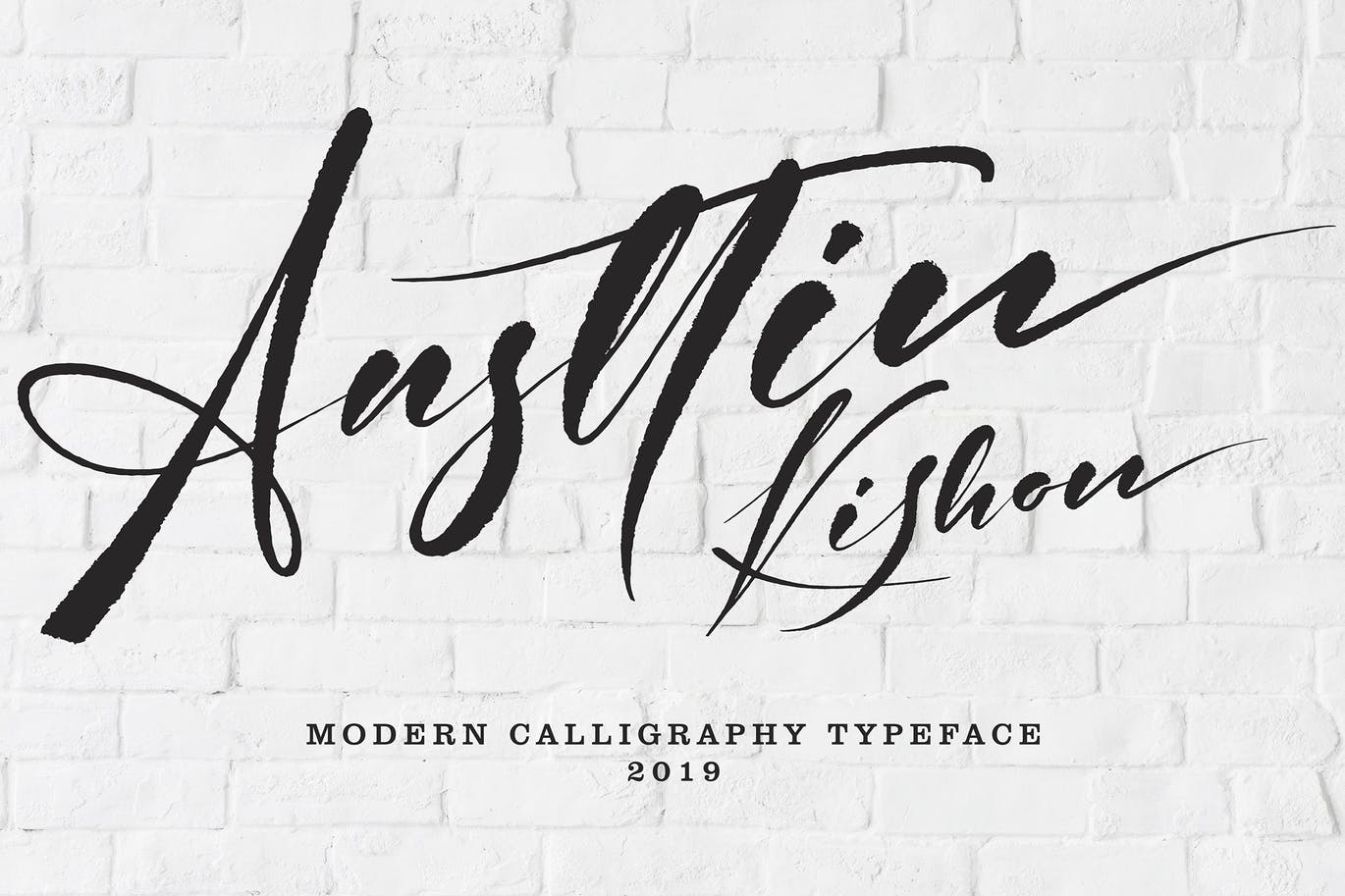 Ansttin Kishon calligraphy font for logos