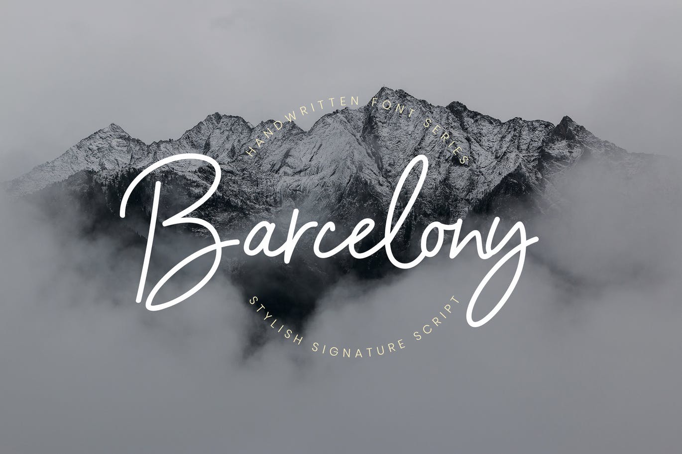 Barcelony stylish signature script font