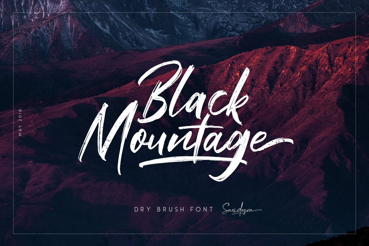 Black Mountage dry brush font