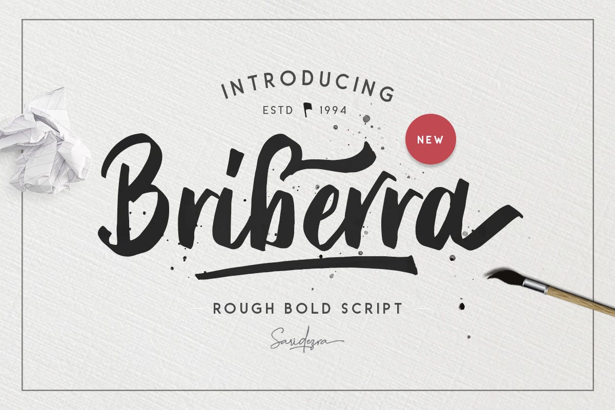 Briberra rough bold script for logotypes