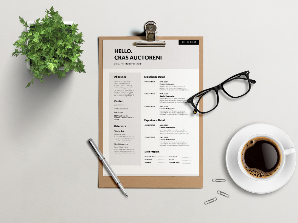 resume template indesign free download