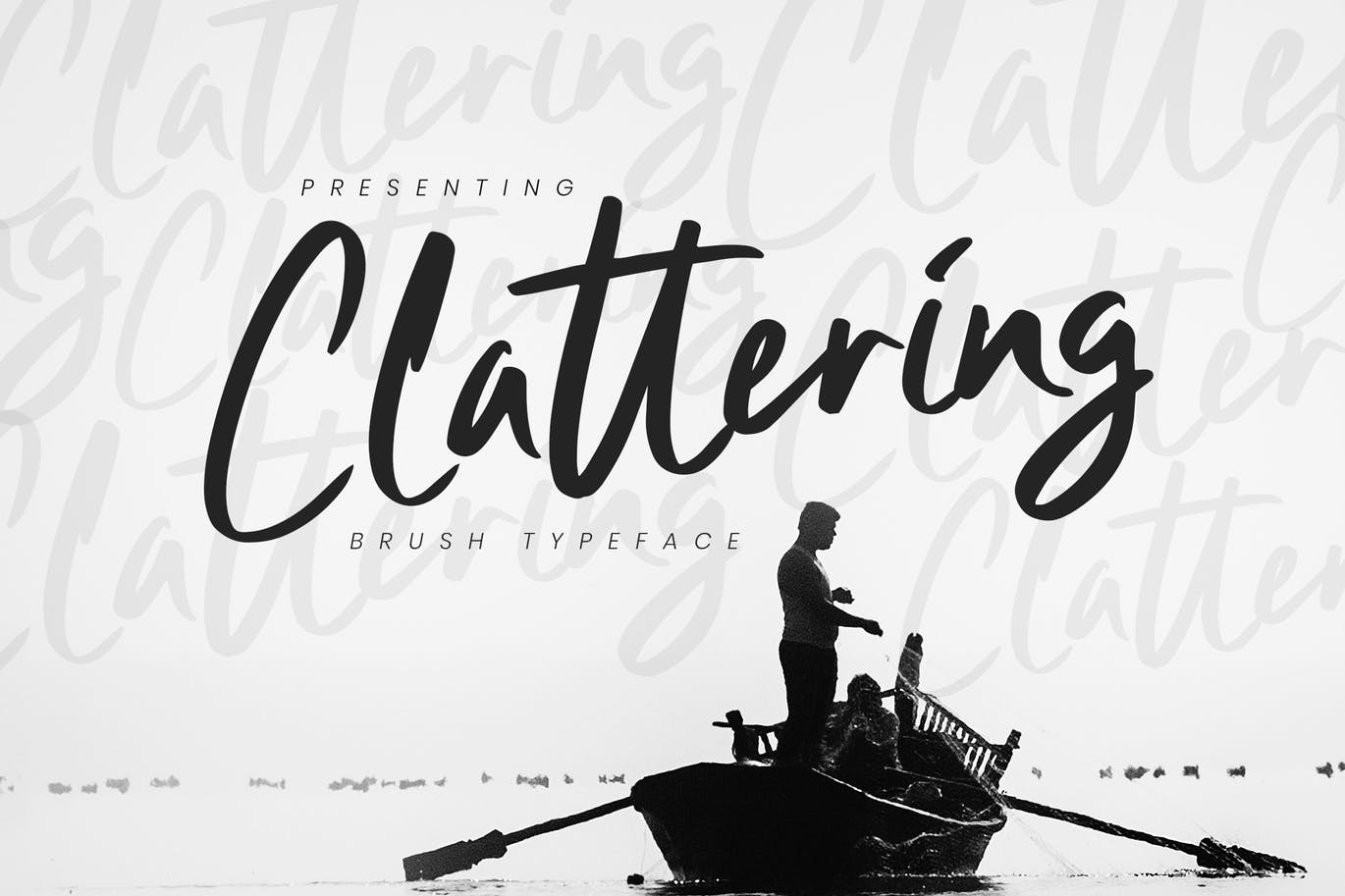 Clattering brush typeface for logos