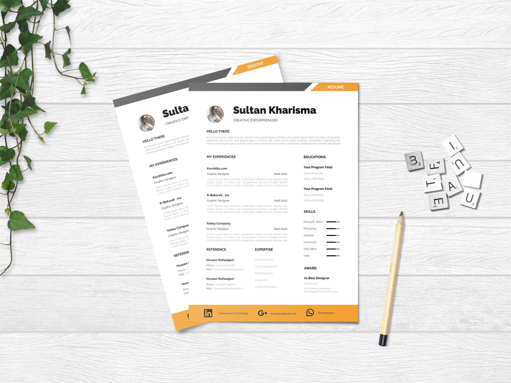 resume template indesign free download