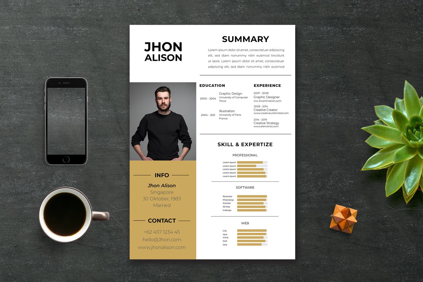 resume template indesign free download