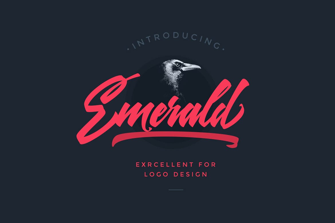 Emerald script excellent for logo design