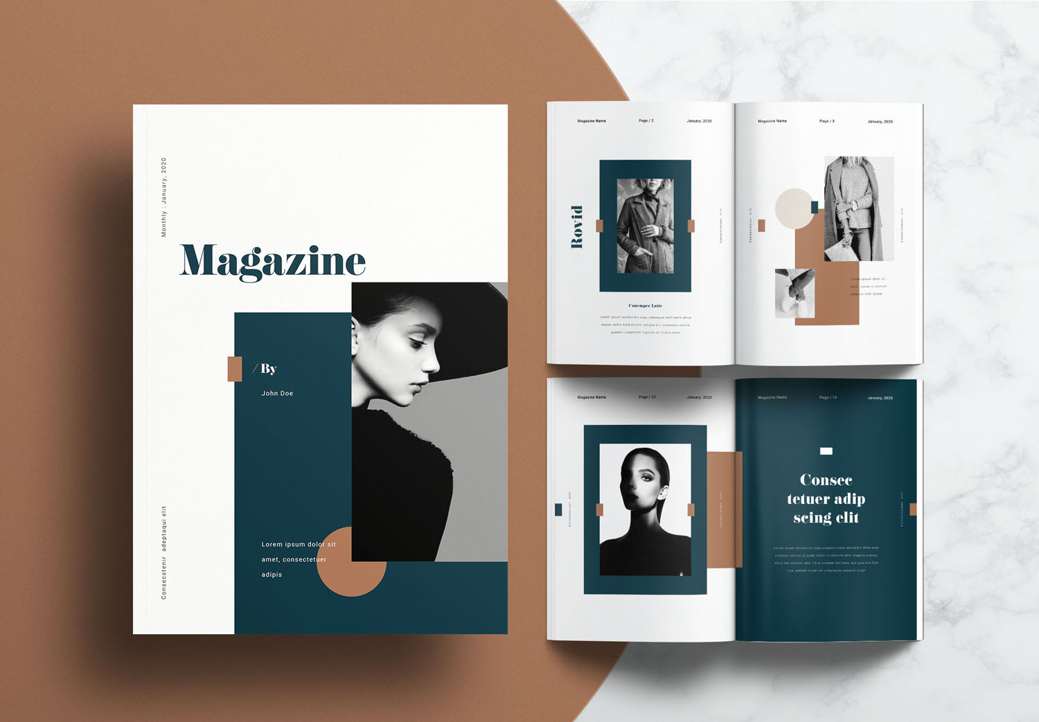A free magazine layout