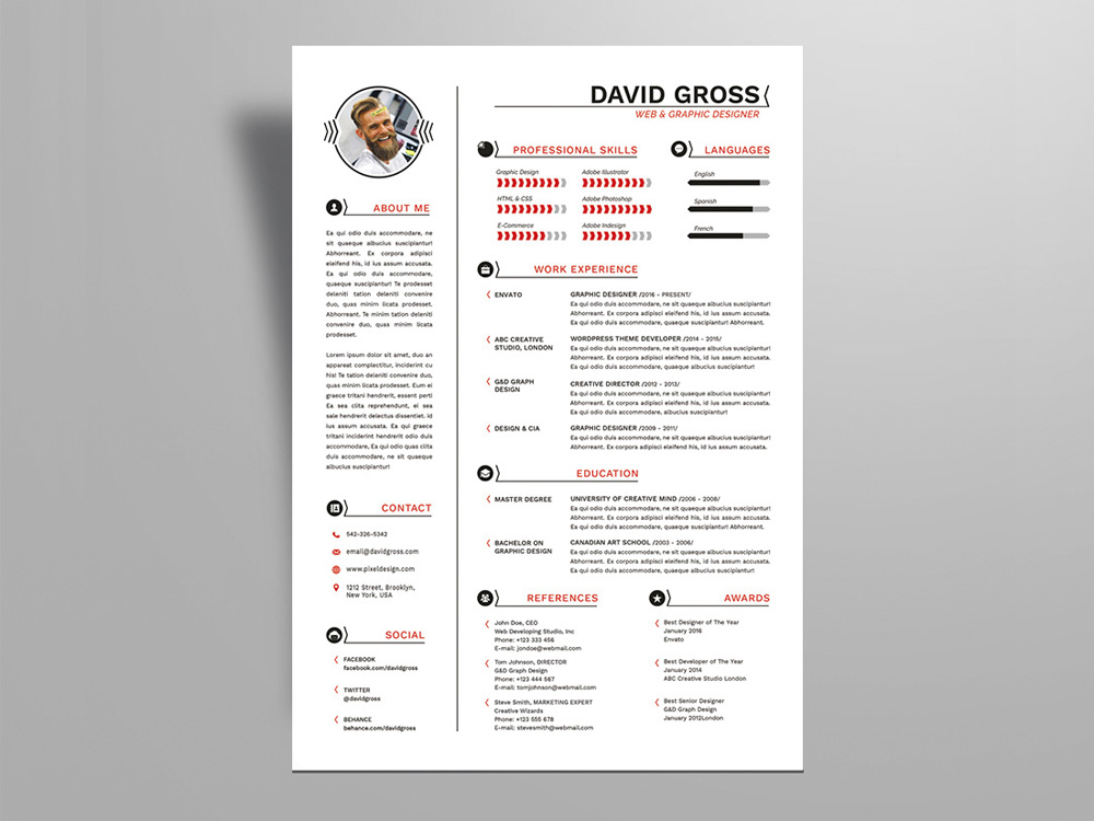 30 Free Creative Resume Templates For Adobe Indesign Decolore Net
