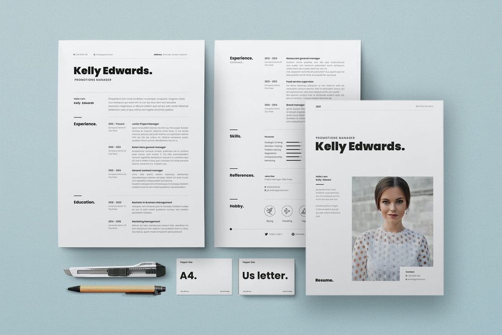 resume template indesign free download