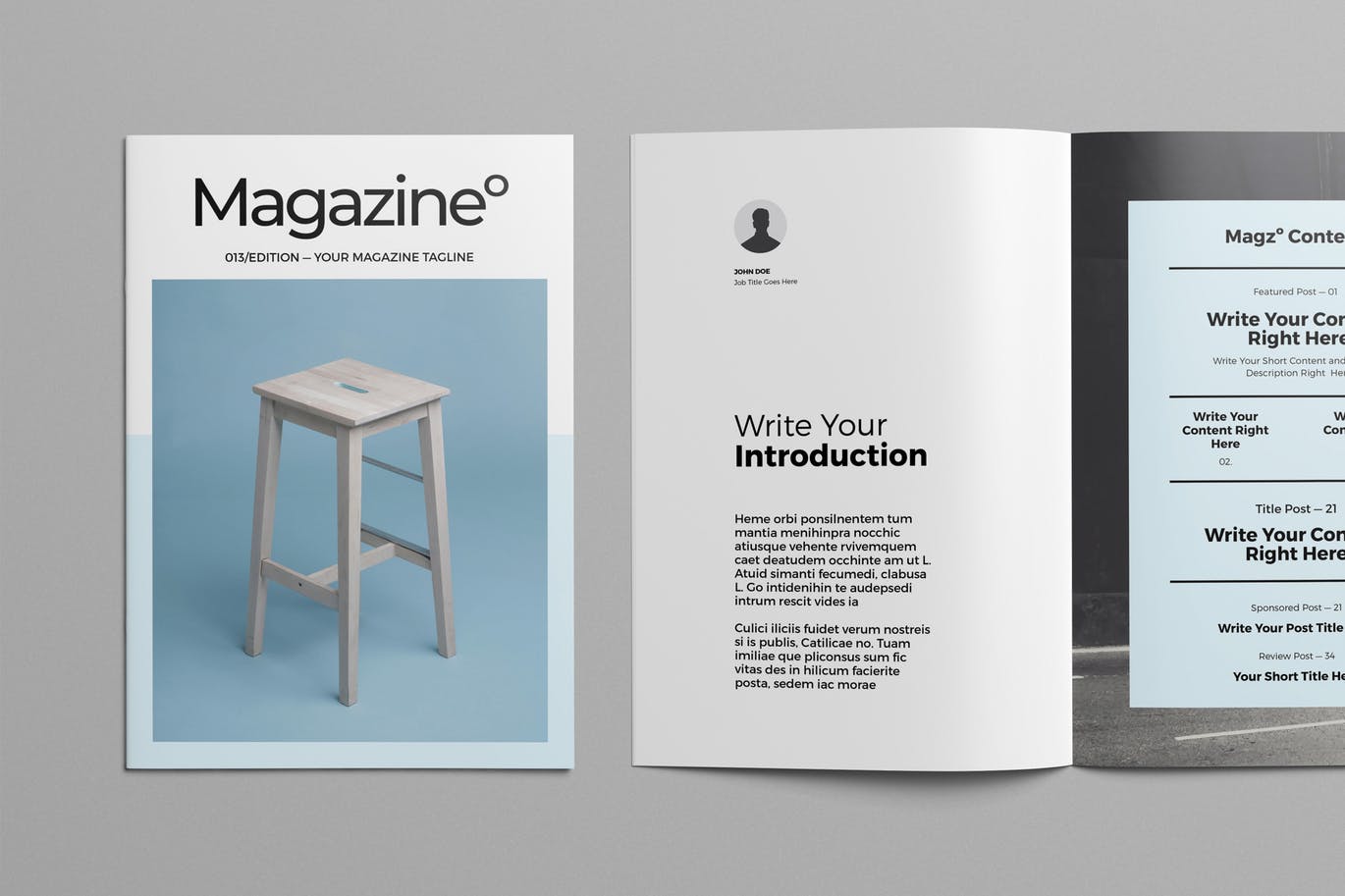 A clean magazine template