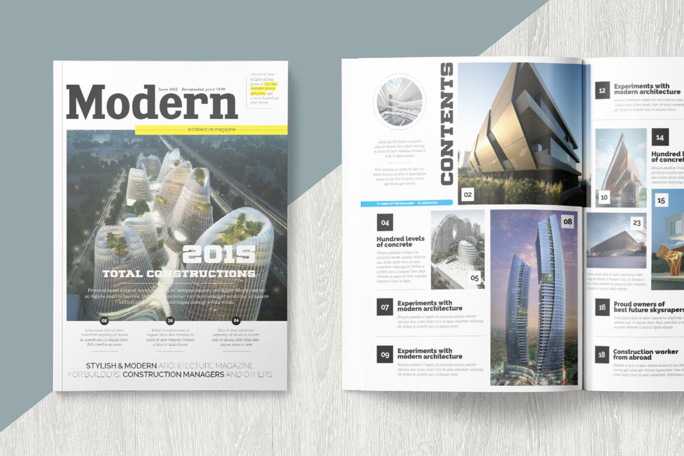 A modern multi layout indesign magazine template