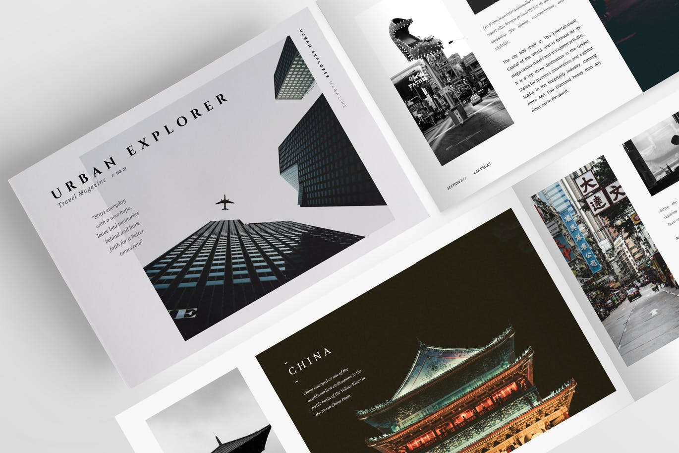 A modern magazine layout templates