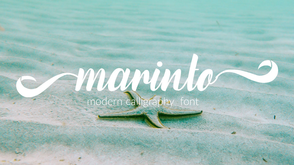 A modern calligraphy font with swashes