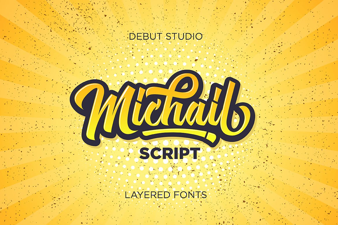 Michail Script for typographic logos