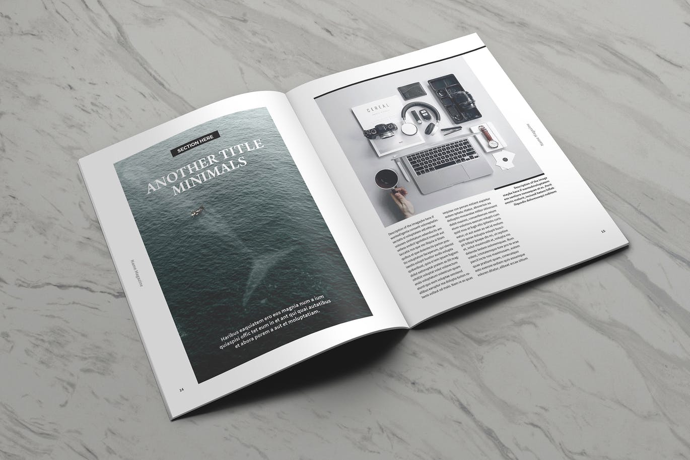 Editable indesign magazine template