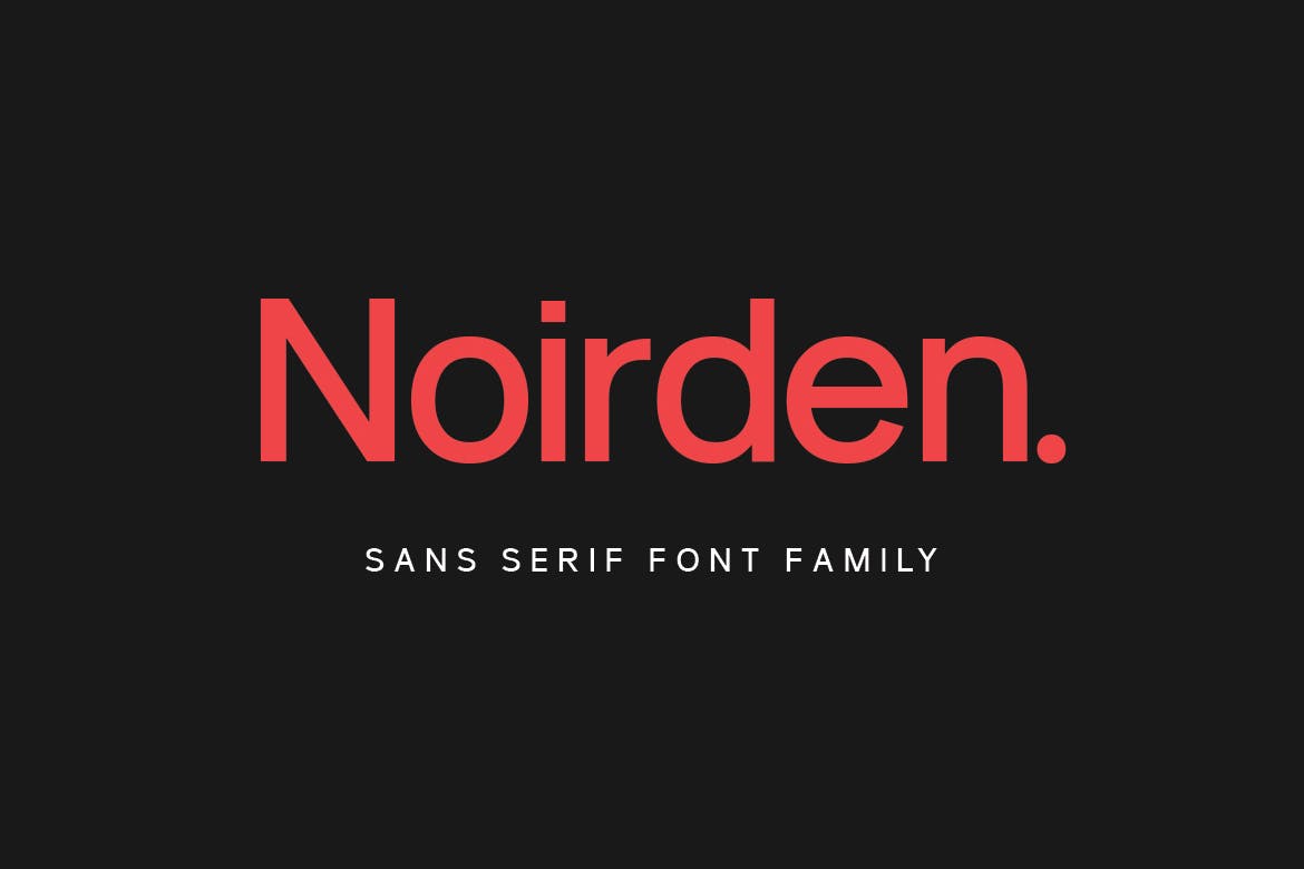 Noirden sans serif logo font family