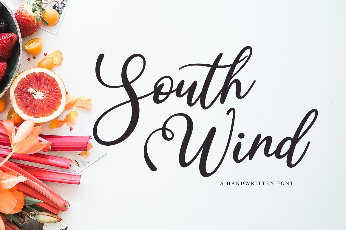 South Wind a handwritten logo font
