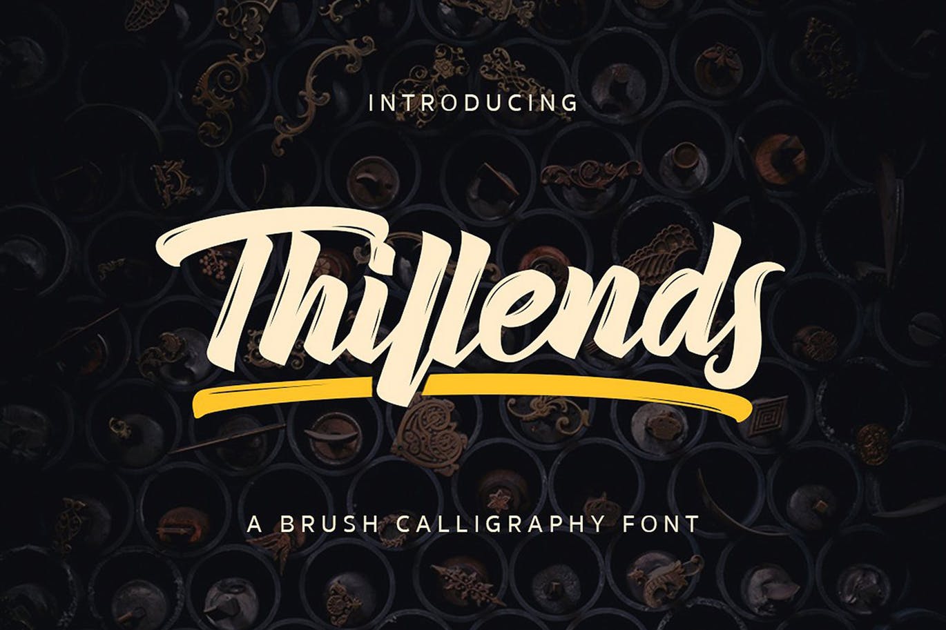 Tillends a brush calligraphy font