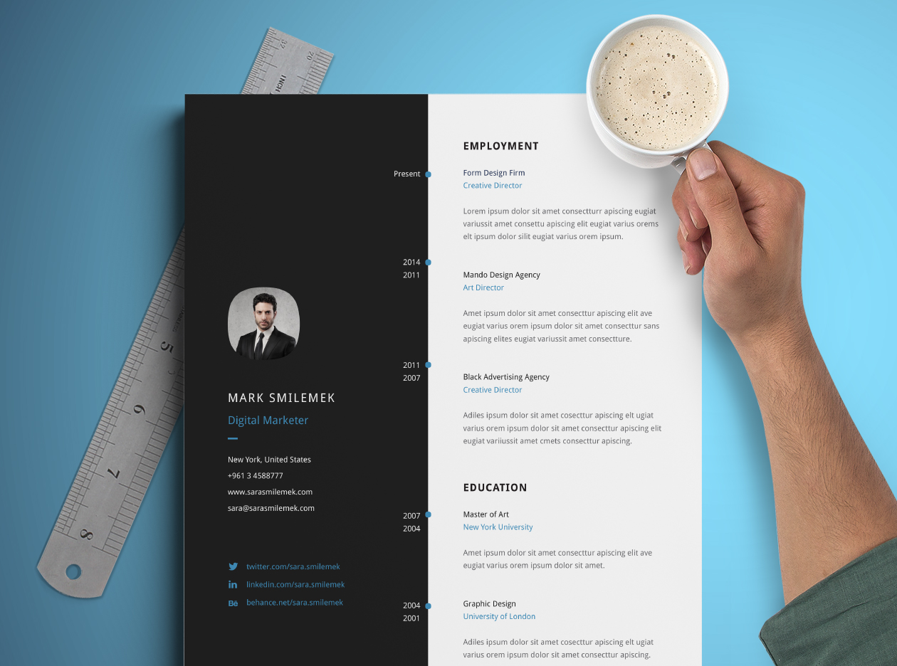 resume template indesign free download