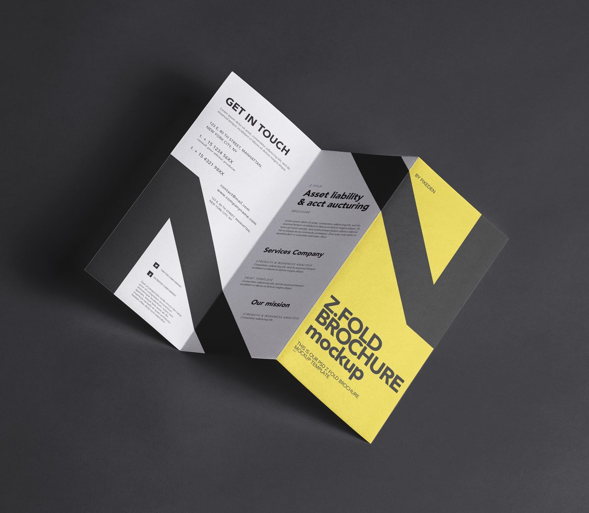 Z-fold free brochure template