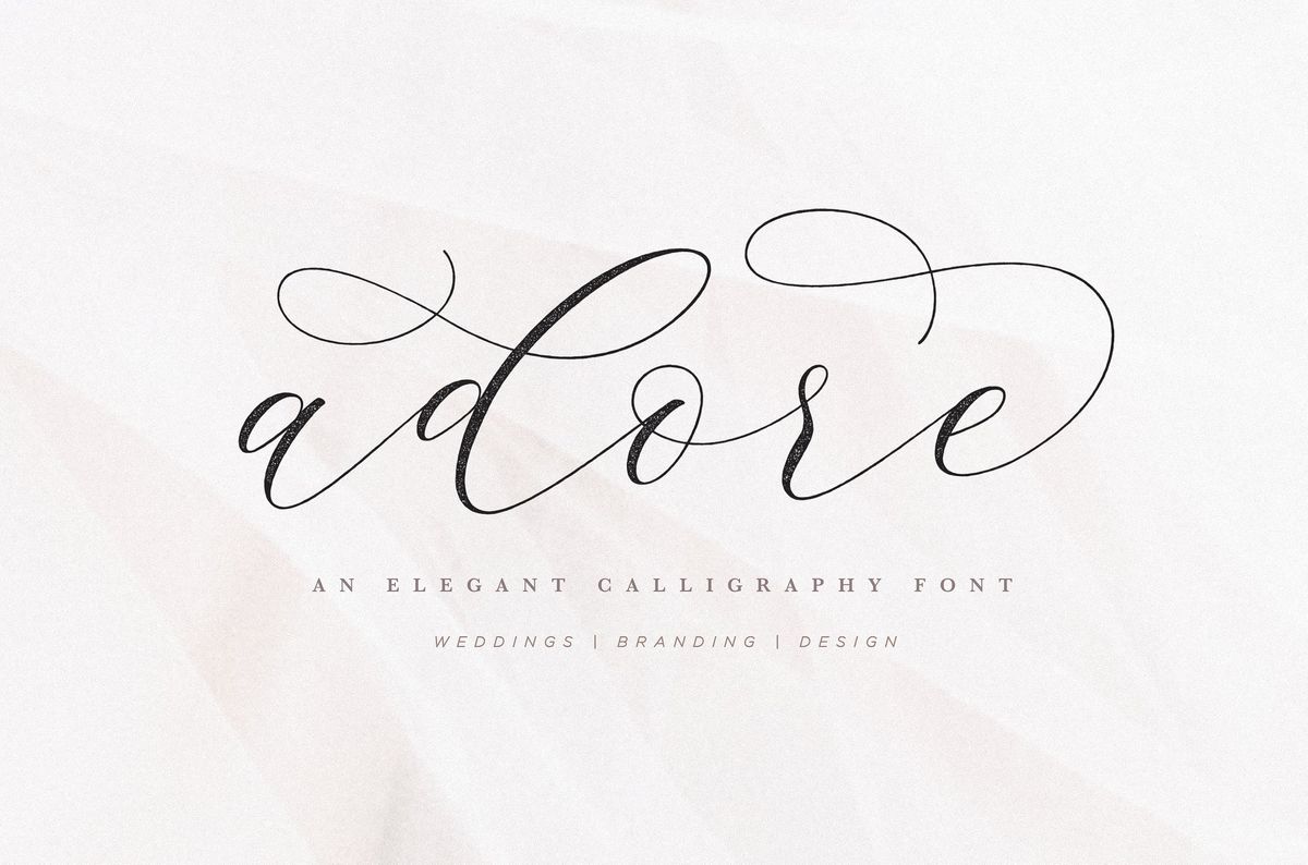 Amazing calligraphy font for wedding