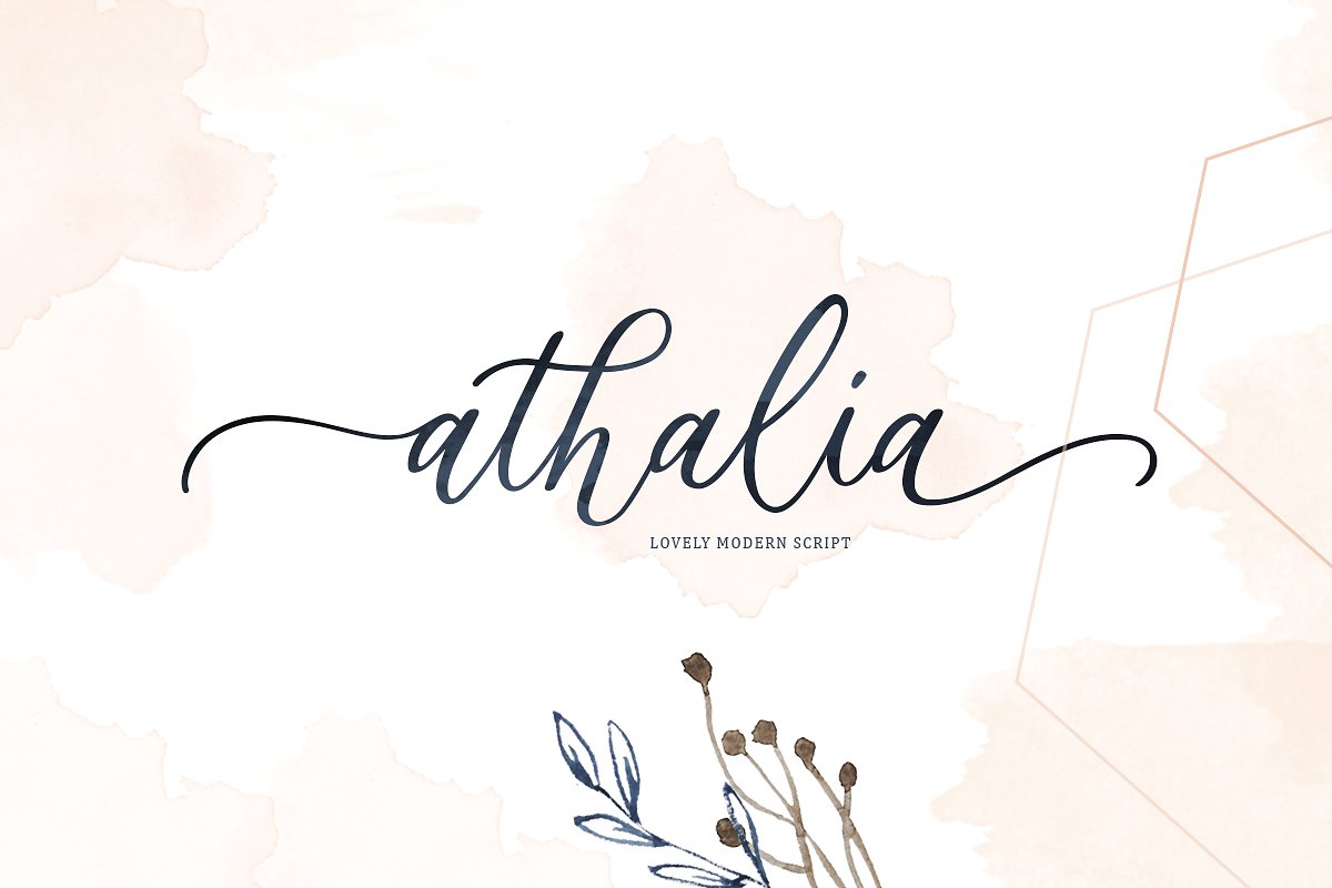 A lovely modern calligraphy font for weddings