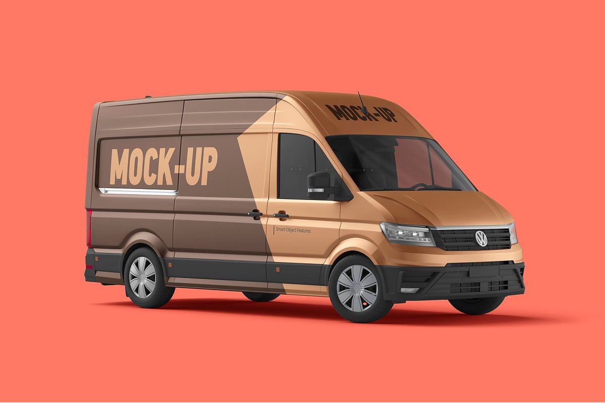 A set of cargo van mockups