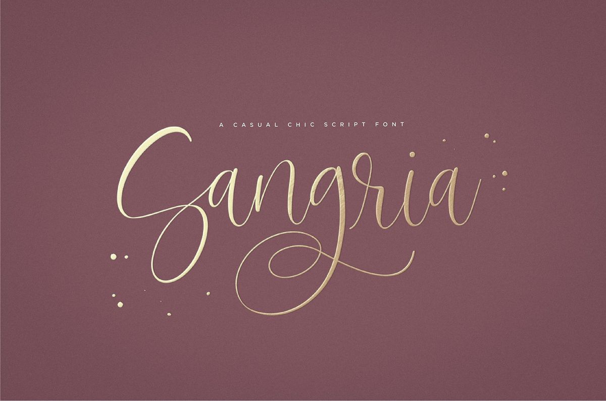 A golden style script font