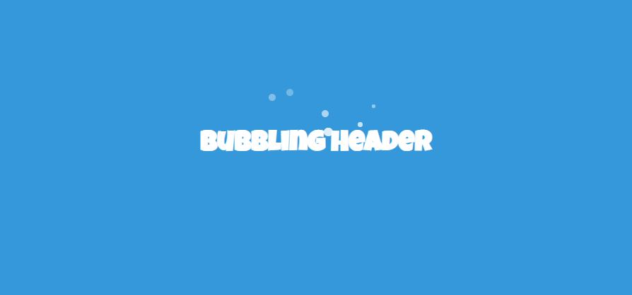 A text effect with bubbles