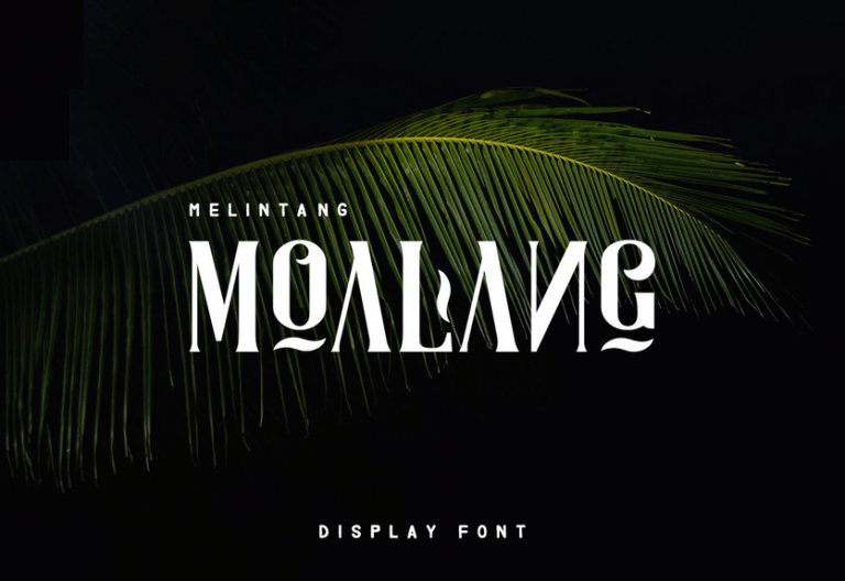 A free display font