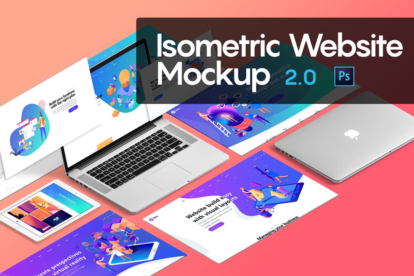 Download 55 Modern Isometric Psd Mockup Templates Decolore Net