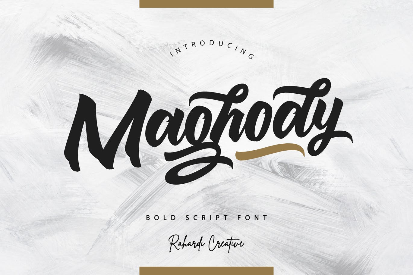 A bold highlighted script font