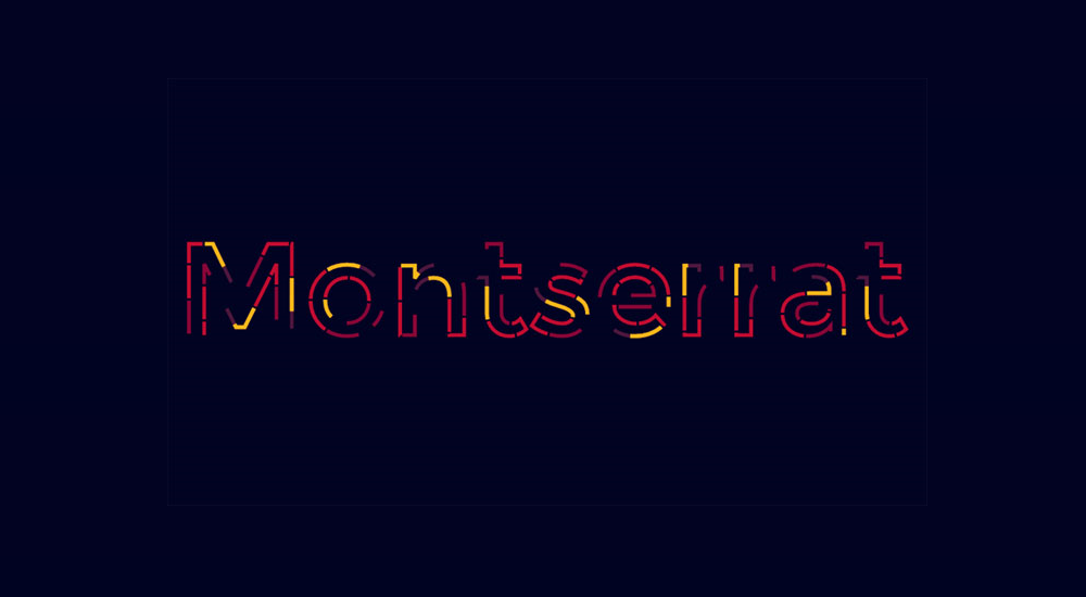 A Montserrat text animation