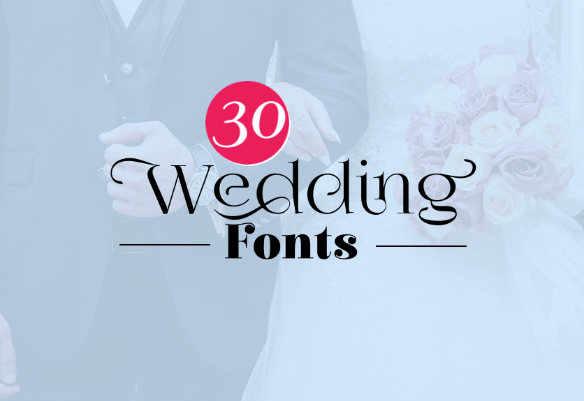 Wedding fonts cover