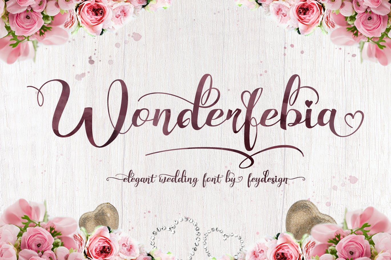 An elegant wedding font