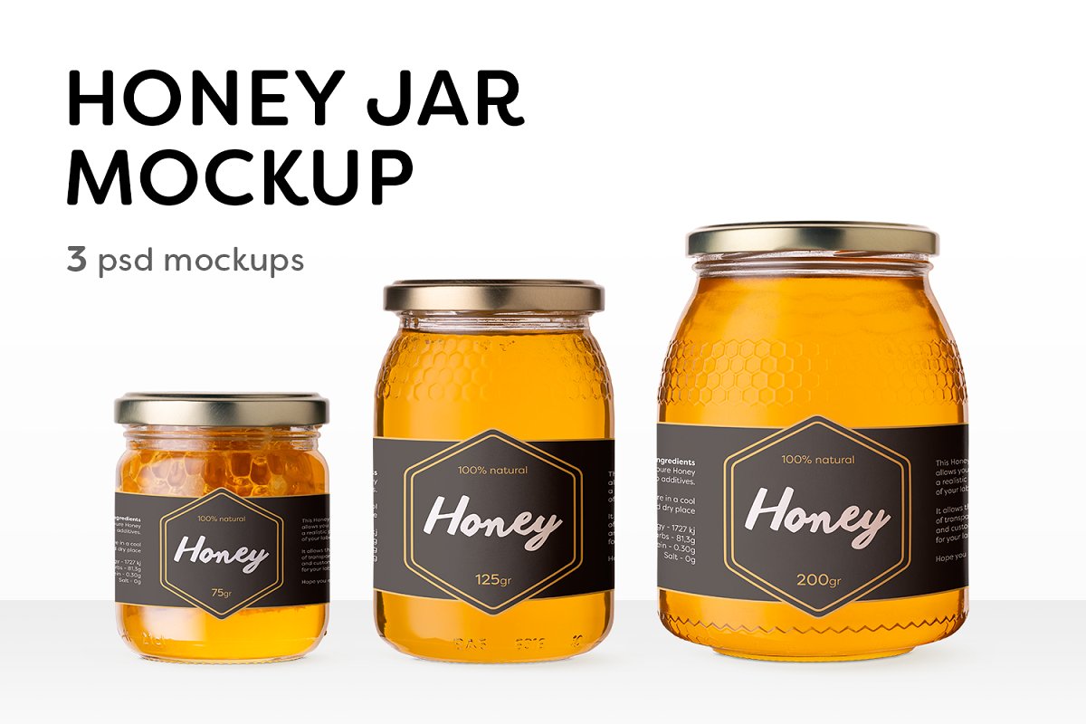 20 Super Realistic Honey Jar Mockup Templates Decolore Net