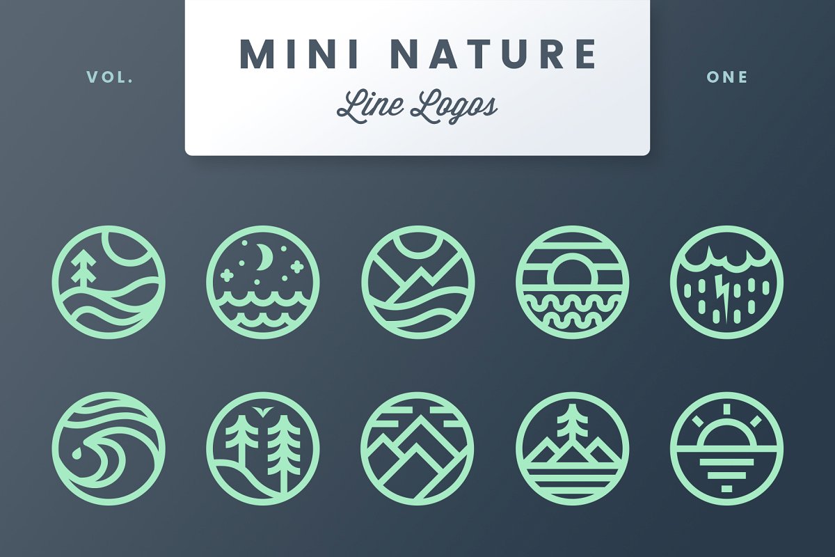 A mini nature line logos