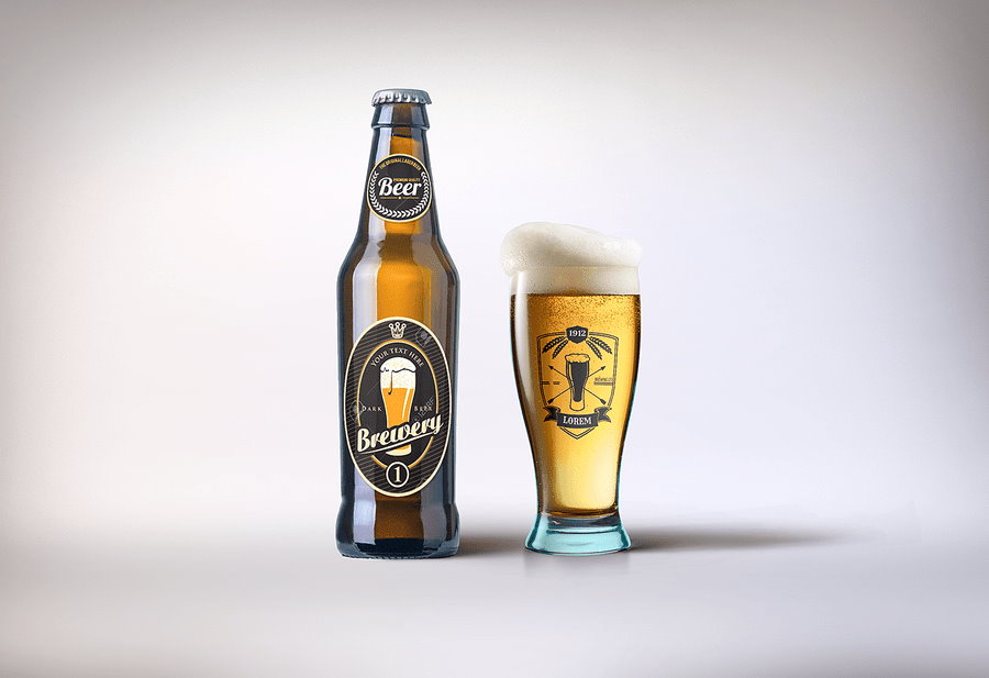 Download 35 Beer Bottle Glass Mockup Templates Decolore Net