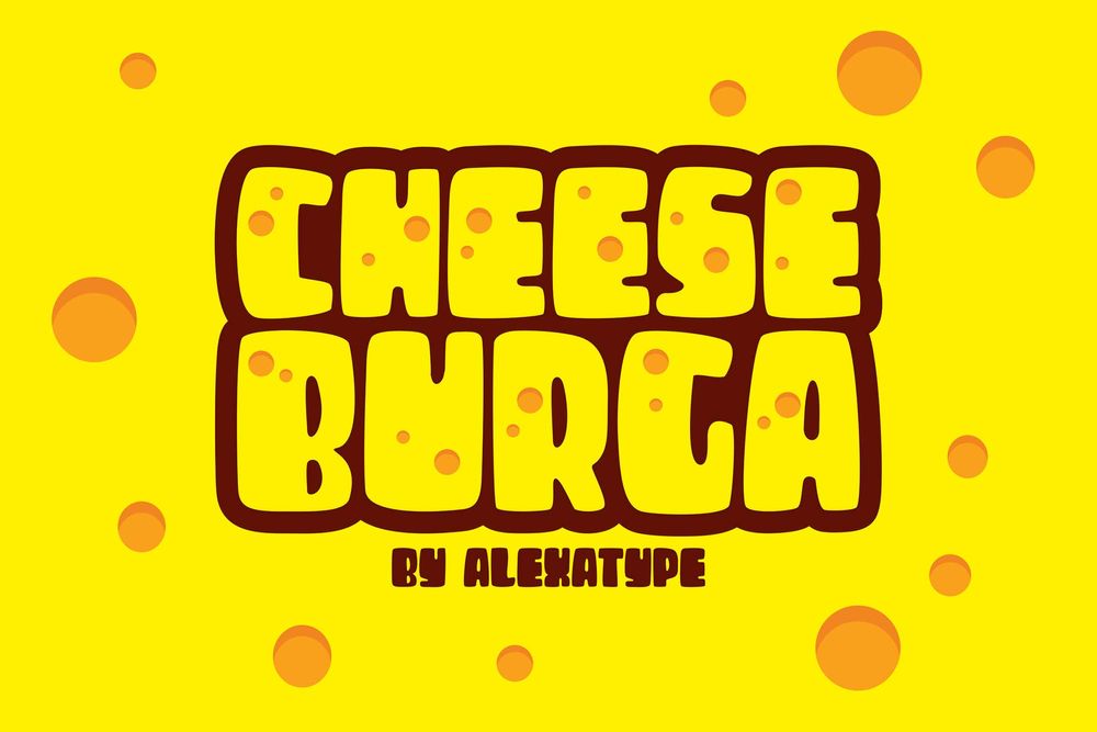 A free cheesy font