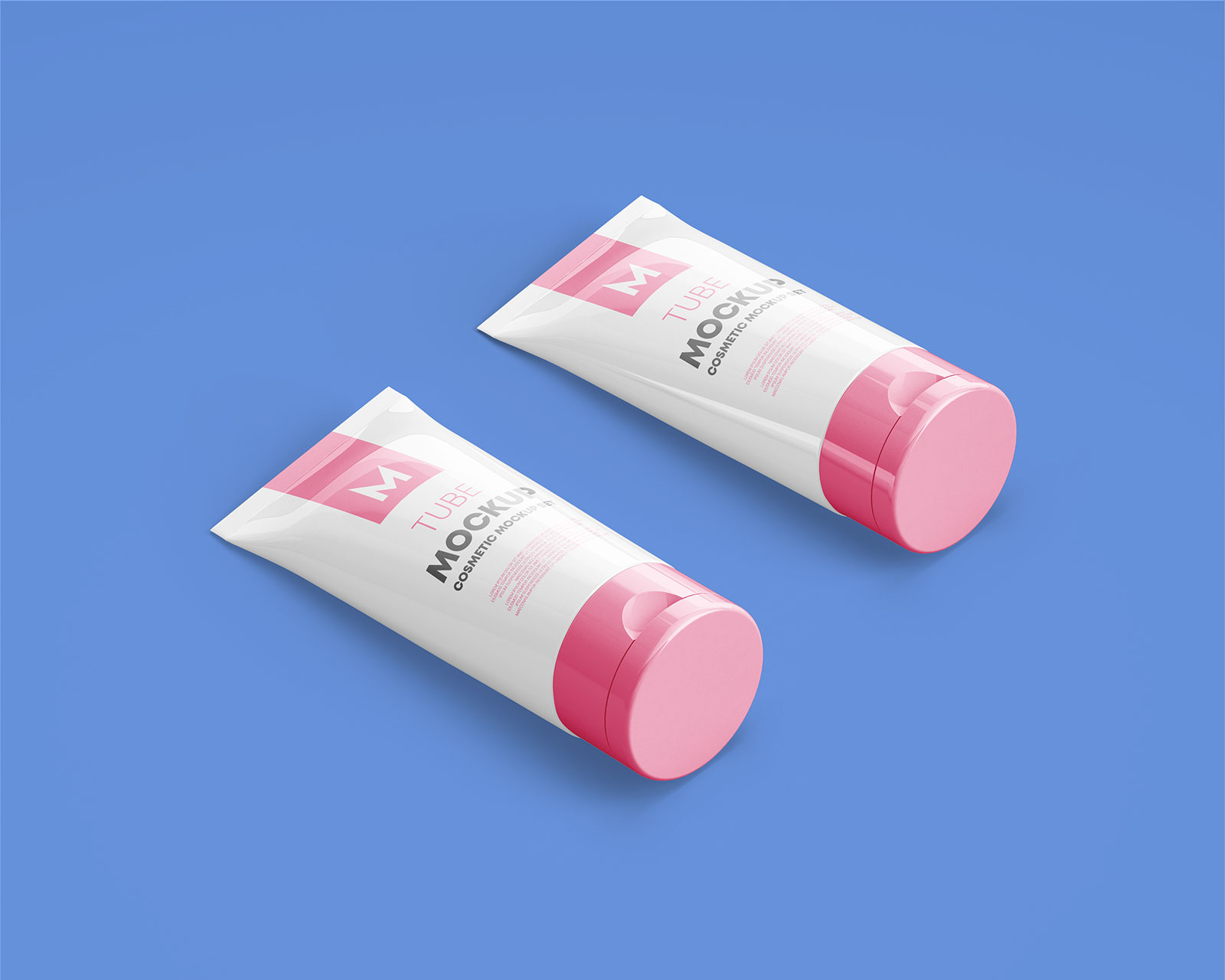 Free cosmetic cream tubes mockup