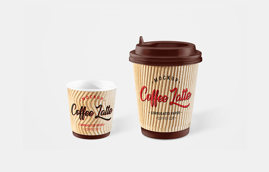 A free set of paper coffee cup mockup templates