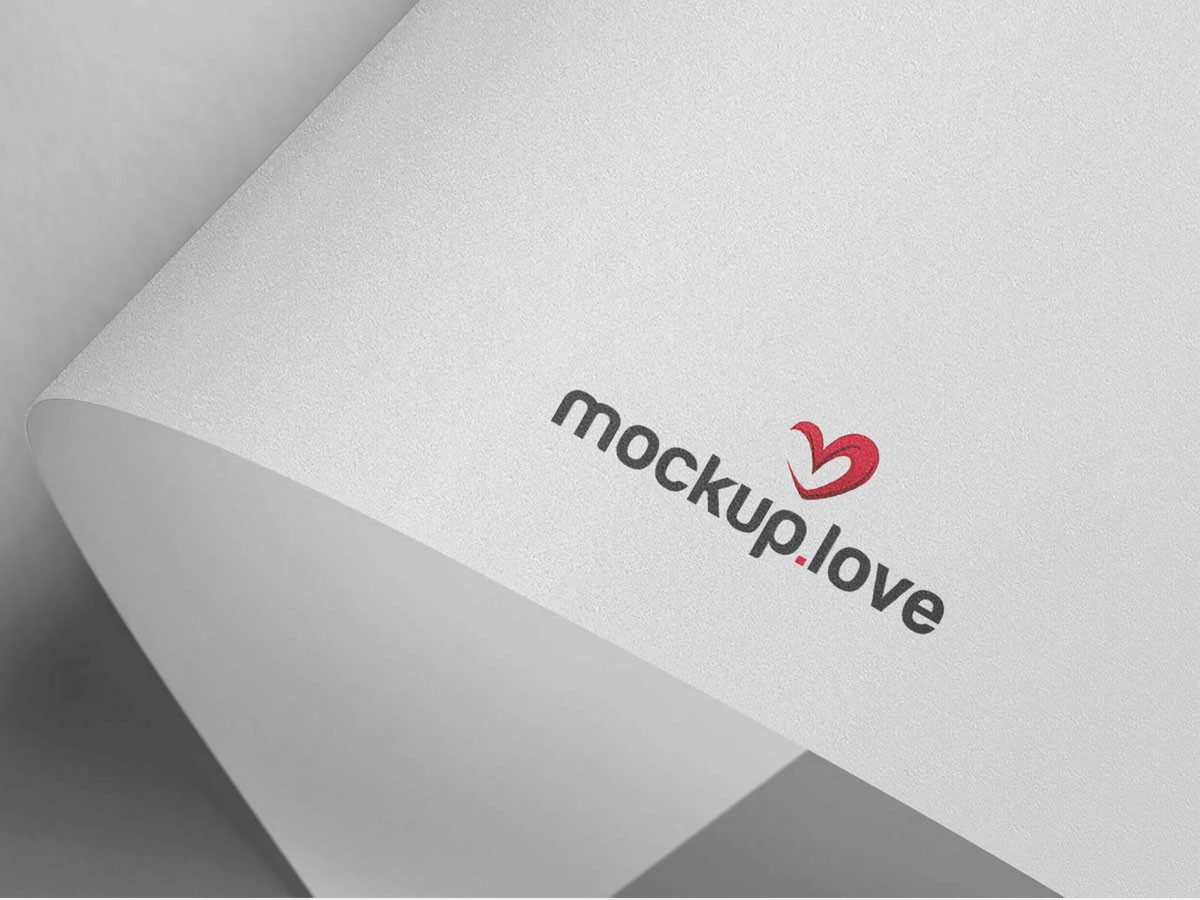 Free branding on paper mockup