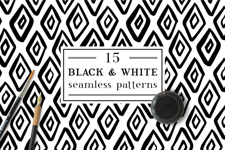Inky patterns in black and white