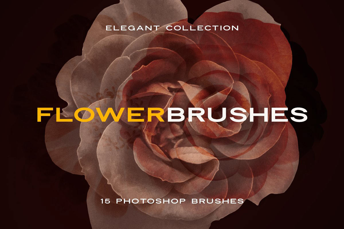 A set of free flower photoshop brushes