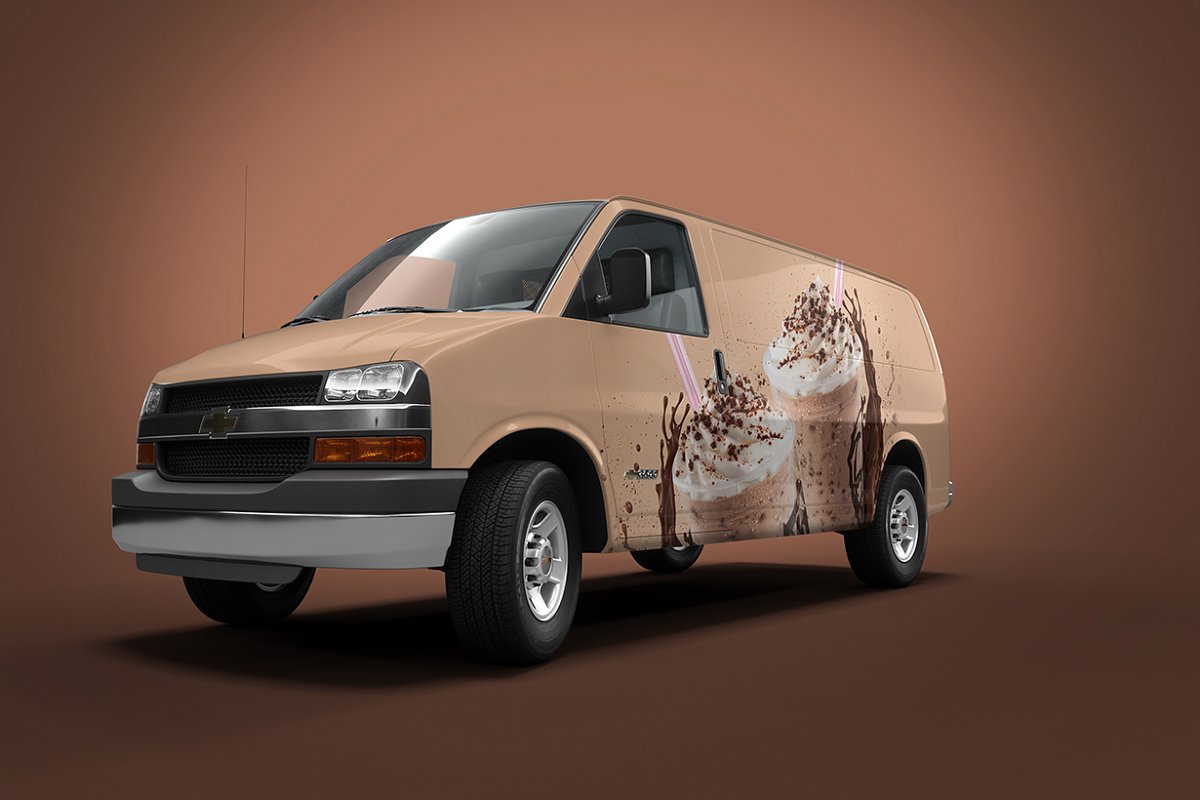 Mini cargo van mockup